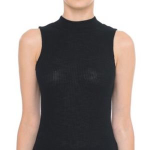 Sleeveless mock neck top